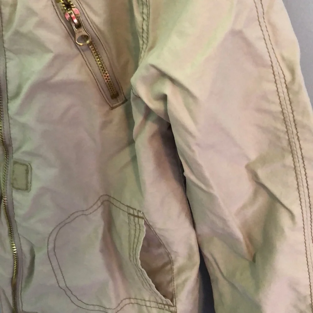 Old Navy Hooded Girls Jacket in Khaki Tan Size Large 10-12